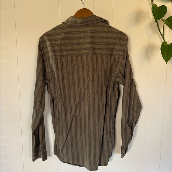 Royal Robbins Green Striped Casual Button Down Shirt - Picture 4 of 5